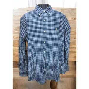 Ralph Lauren Mens Classic Fit Blue Gingham Dress Shirt XL